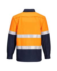 FR Hi-Vis Closed Front Vented Shirt | Men's